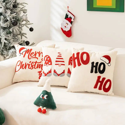 Nordic Christmas Embroidered Cushion Cover