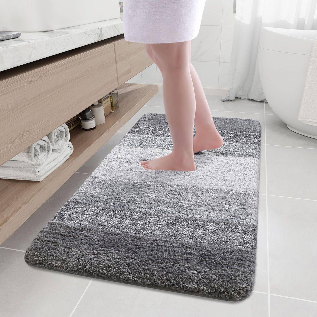 Thick Plush Bathroom Rug Non Slip