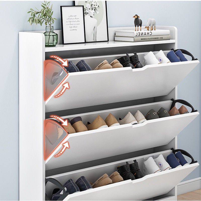 Bucket flip shoe rack