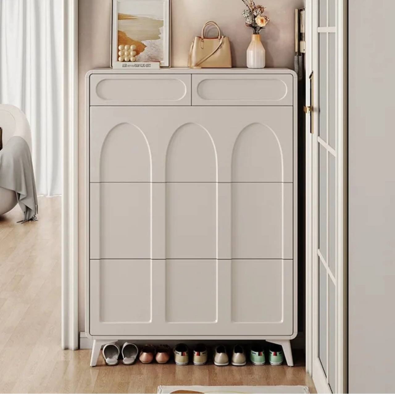 Ultra -Slim Bucket flip shoe cabinet