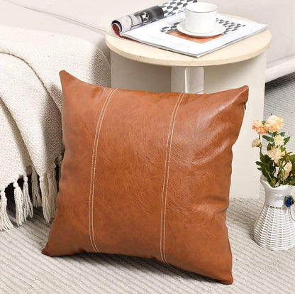 Premium quality leather throw pillow cases