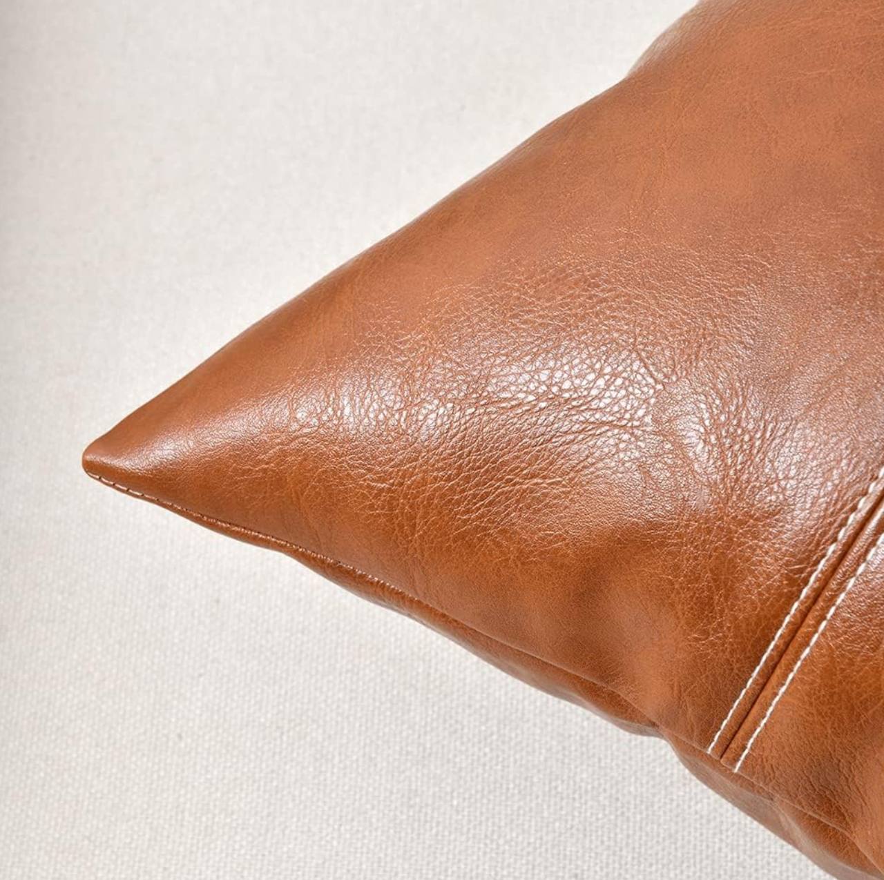 Premium quality leather throw pillow cases