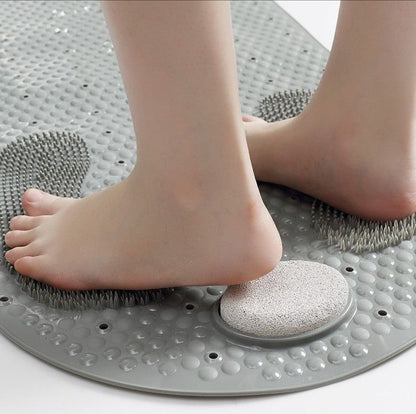 Anti-slip Bathroom mat with pumice feet scrub