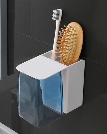 Single cup Toothbrush and paste holder