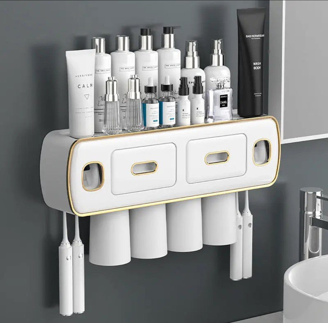 Wall Mounted Self-adhesive Toothpaste/toothbrush holder