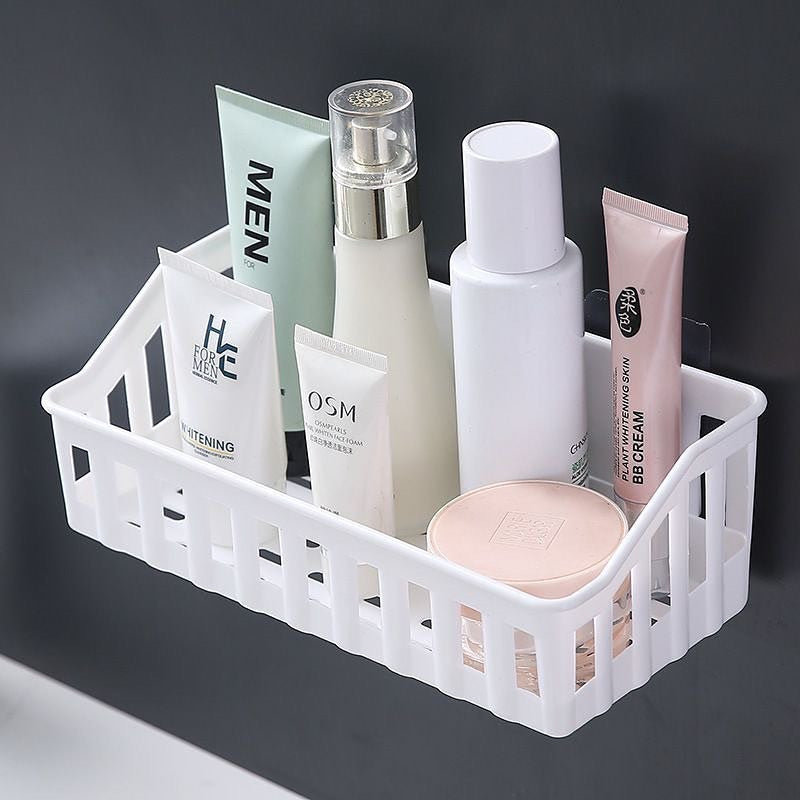 Bathroom Organizer Non-perforated Bathroom Shelves Plastic