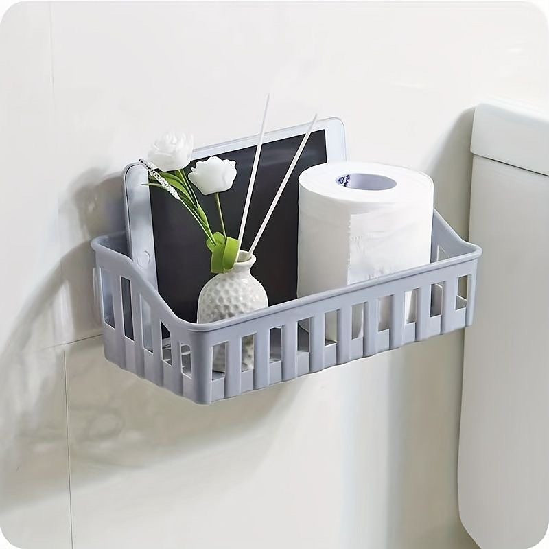 Bathroom Organizer Non-perforated Bathroom Shelves Plastic