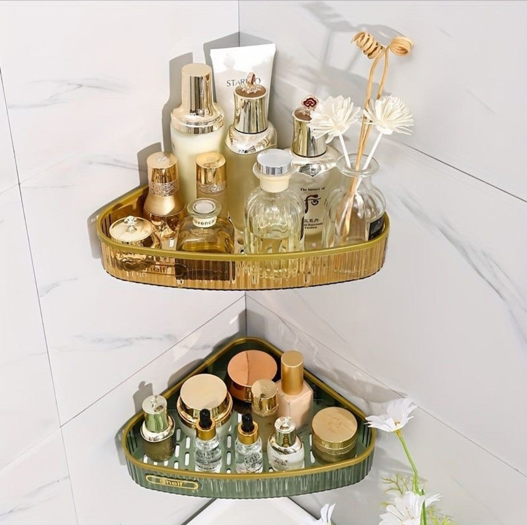 Acrylic Punch Free Bathroom Corner Shelf