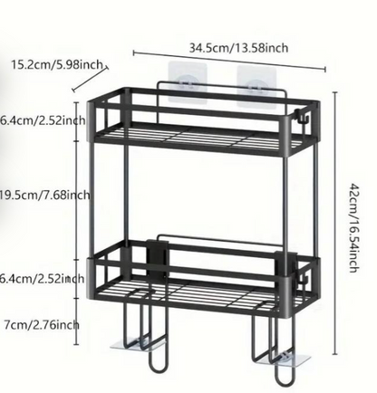 2 tier Space-Saving over the toilet  Storage