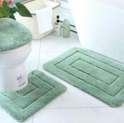 3 pieces flocking toilet set