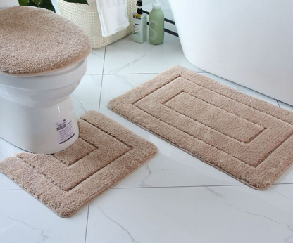 3 pieces flocking toilet set