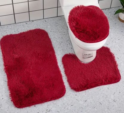 Fluffy 3 in 1 high quality toilet mats