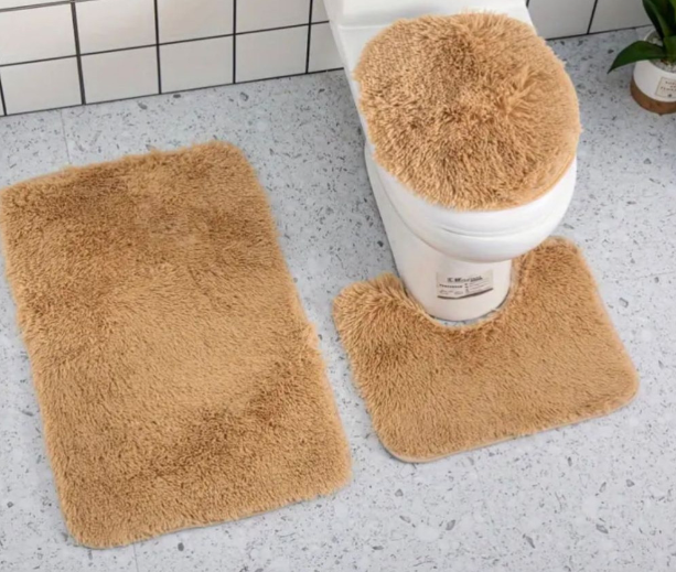 Fluffy 3 in 1 high quality toilet mats