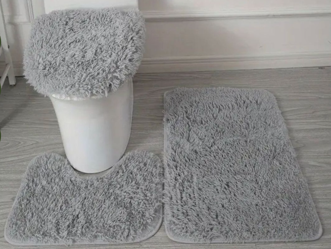 Fluffy 3 in 1 high quality toilet mats