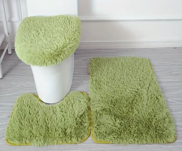 Fluffy 3 in 1 high quality toilet mats