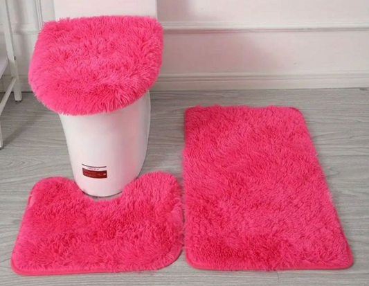 Fluffy 3 in 1 high quality toilet mats