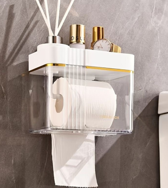 Luxury gold plated wall mounted tissue box