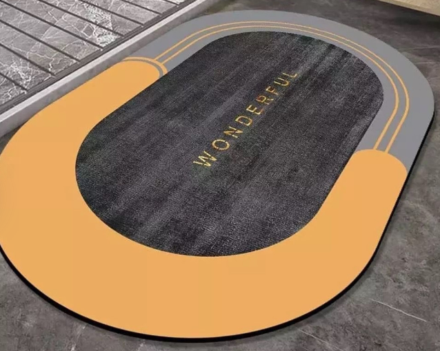 Super Absorbent oval rubber Mat