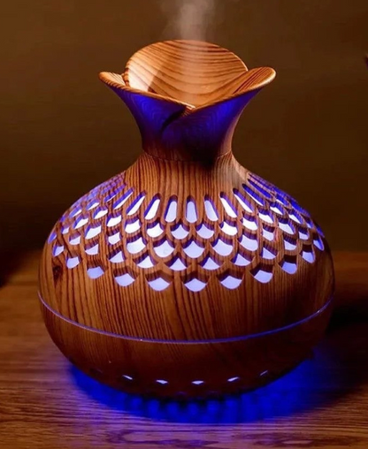 Colourful wood grain flower humidifier