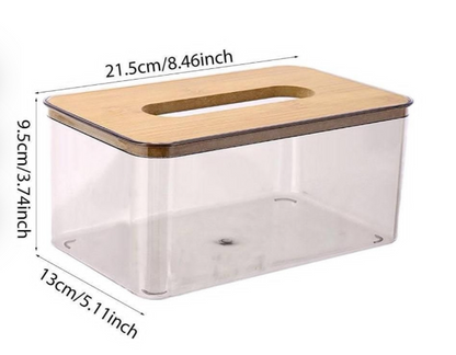 Nordic minimalist tissue box/Serviette holder with bamboo lid