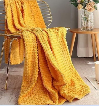 Cozy plaid throw blankets