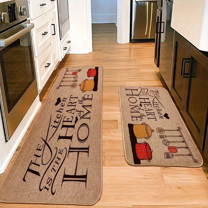 2pc anti slip Rubber bottom kitchen mats