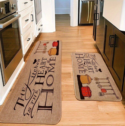 2pc anti slip Rubber bottom kitchen mats