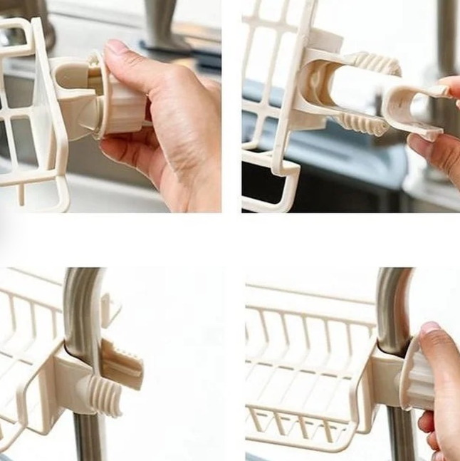 Kitchen faucet sink rack organizer