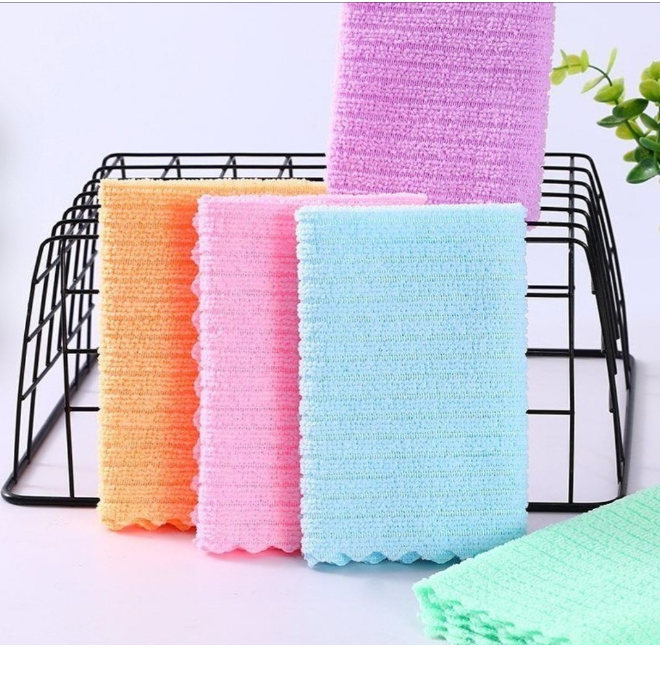 5 pcs Household Cleaning Dishwashing Cloth, Kitchen Absorbent Cloth