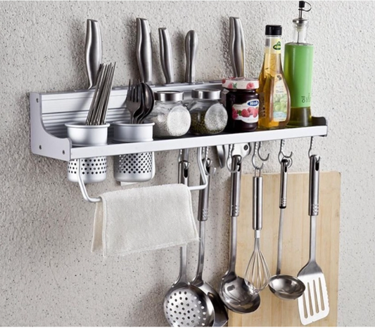 Aluminum Kitchen floating shelf organizer