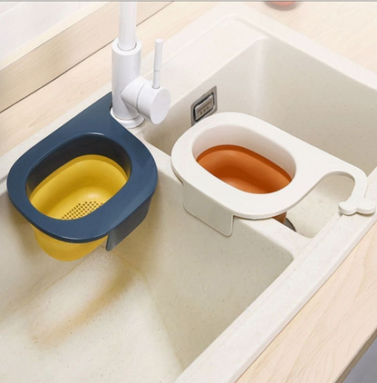 Kitchen Sink Cute hanging foldable Whale Color Contrast Drain Basket