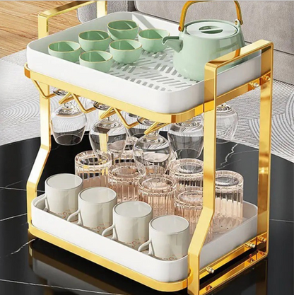 2 TIER DRYING RACK WITH DRIP TRAY