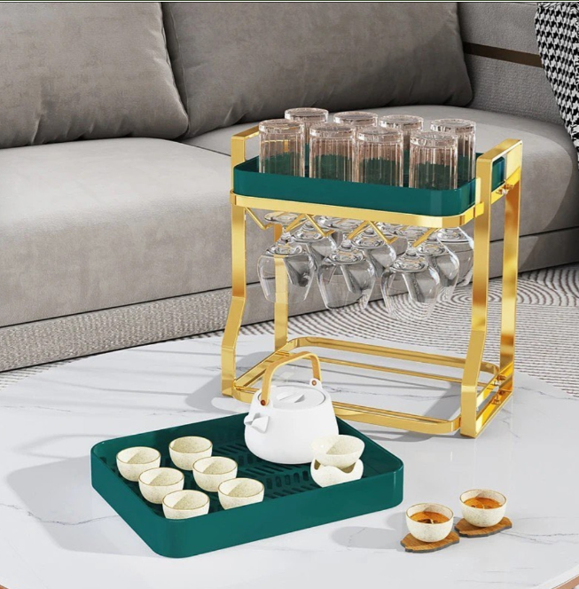 2 TIER DRYING RACK WITH DRIP TRAY