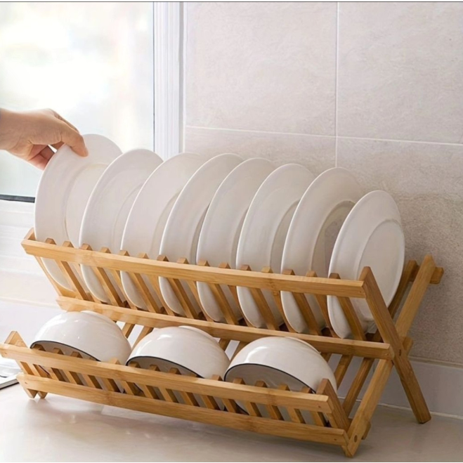 Bamboo dish rack