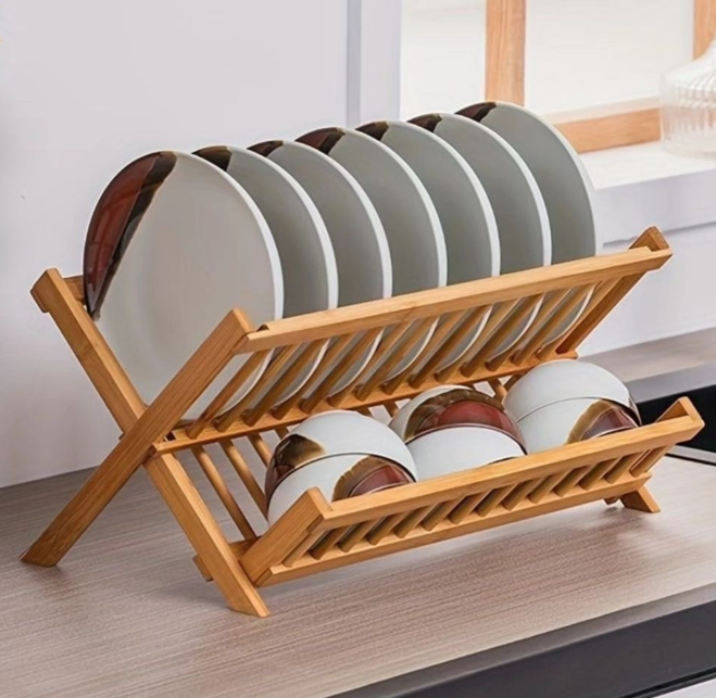 Bamboo dish rack