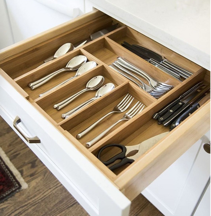 Multifunctional Bamboo drawer organizer