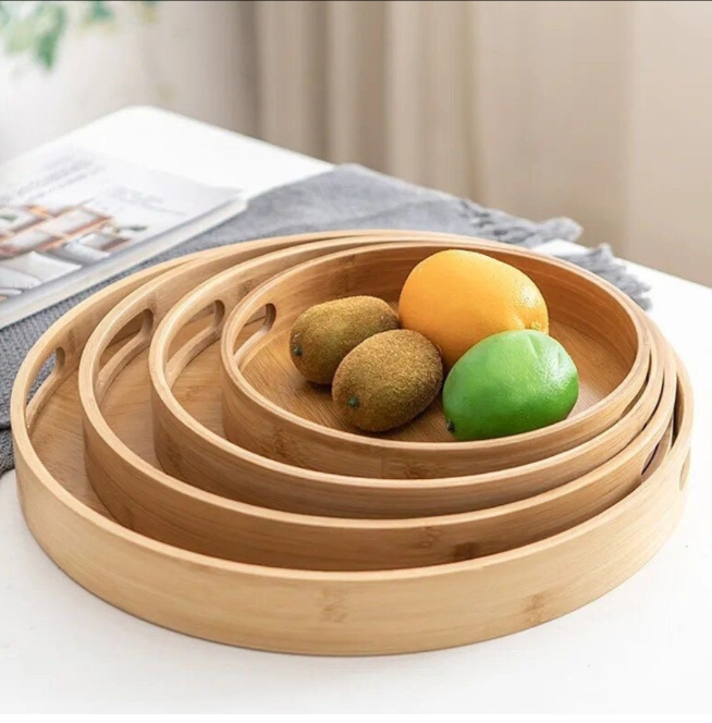 MULTIFUNCTIONAL BIG SIZED 4 IN 1 BAMBOO TRAYS