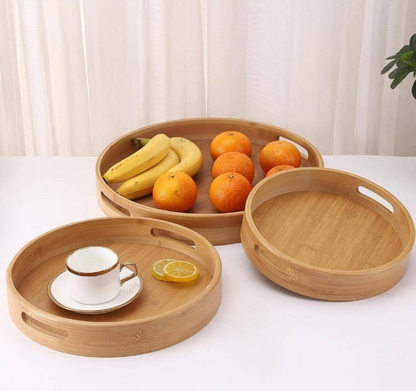 MULTIFUNCTIONAL BIG SIZED 4 IN 1 BAMBOO TRAYS