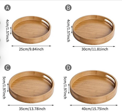 MULTIFUNCTIONAL BIG SIZED 4 IN 1 BAMBOO TRAYS