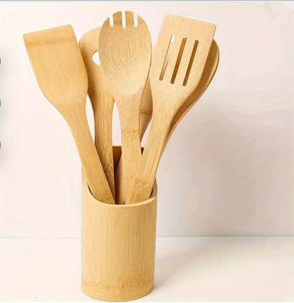 7 pc bamboo mwiko set