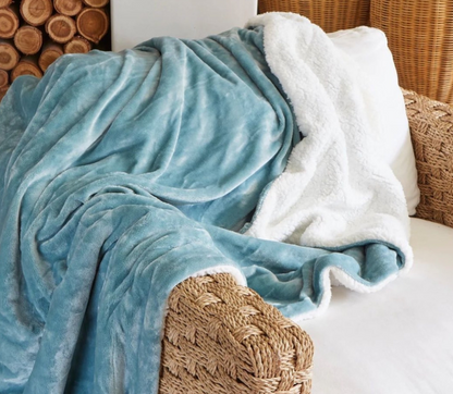 Sherpa Flannel Fleece Blanket