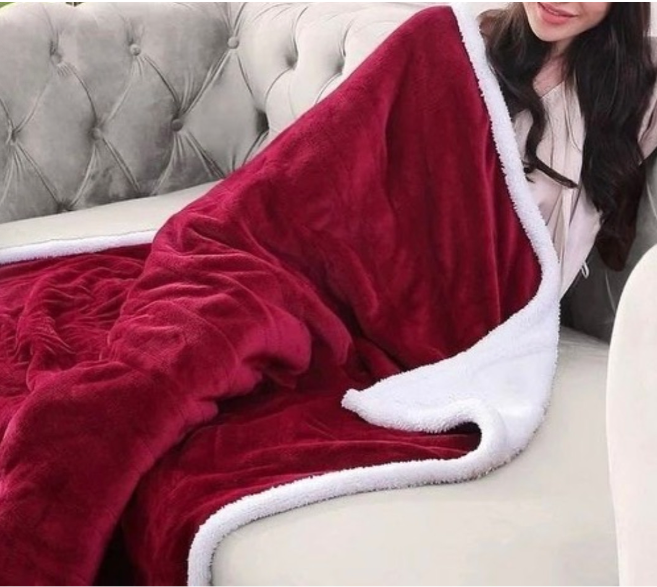 Sherpa Flannel Fleece Blanket