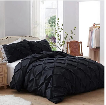 Pinch Pleat Cross Pintuck Duvet Cover set