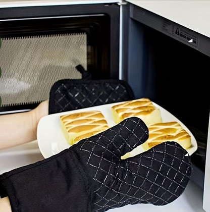 6 piece set High heat resistant oven mitts and pot holders