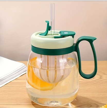 Plastic Water bottle, Teacup With Infuser and straw