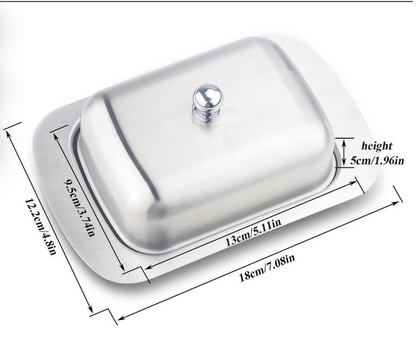 Metal Butter Dish with Lid