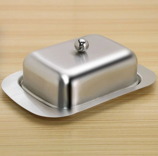 Metal Butter Dish with Lid