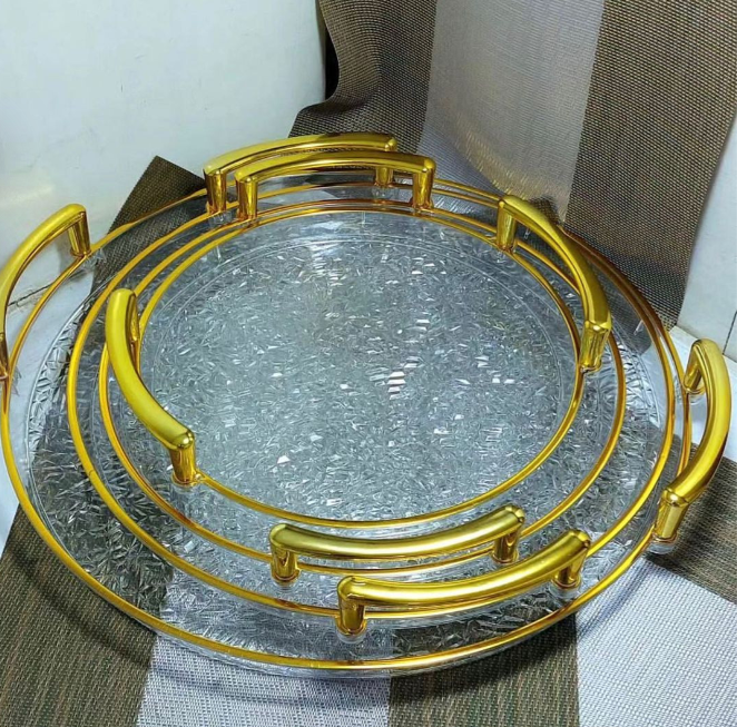 4pc acrylic golden trays