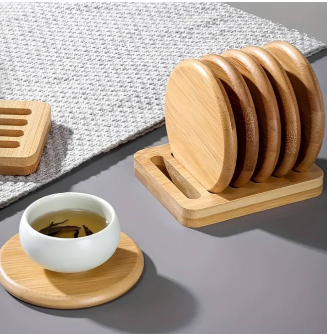 Coasters In A Rack Eco friendly Heavy Duty Bamboo Coasters rack – Luxury Homes Collections