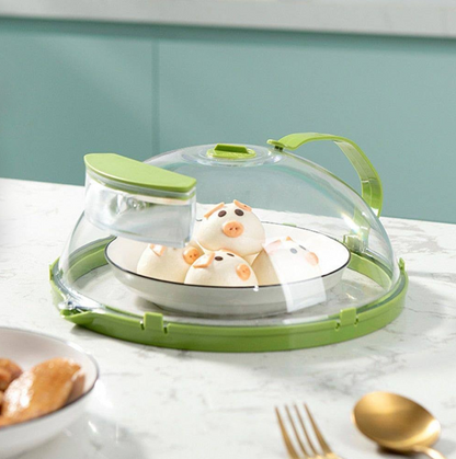 Microwave Splatter Cover with Water Steamer